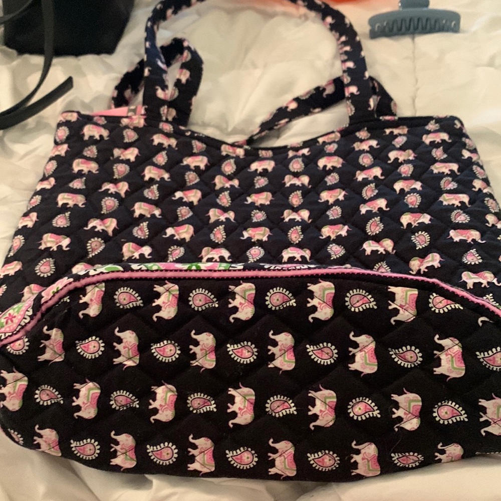 Vera Bradley Bucket Tote Pink Elephants
